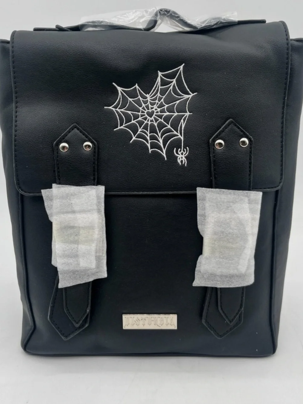 NWT Disturbia Nevermore Satchel Bag Black Spider Gothic Deadstock SEALED